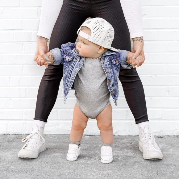 Little Bipsy Denim Jacket with Gray Hood - Picture 5 of 8